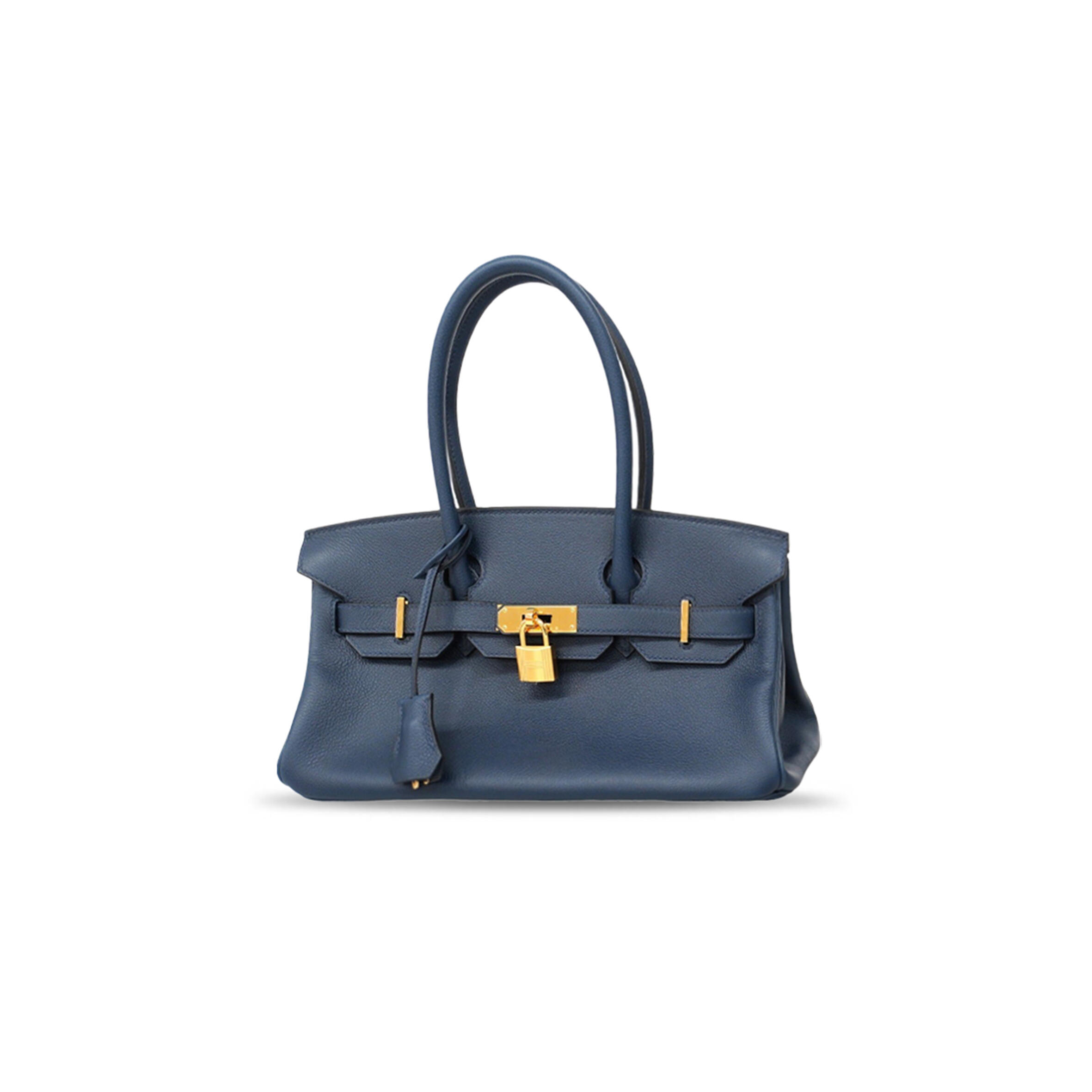 HERMÈS BIRKIN 29 EVERCOLOR SHOULDER BAG BLUE INDIGO (29*18*14cm)